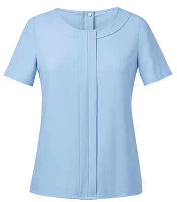Brook Taverner Brook Taverner Ladies Verona Short Sleeve Shirt in Sky Blue