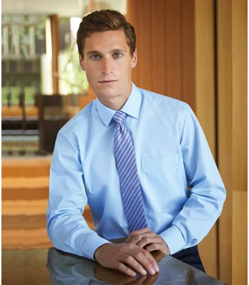 Brook Taverner Brook Taverner Rapino Long Sleeve Poplin Shirt in White