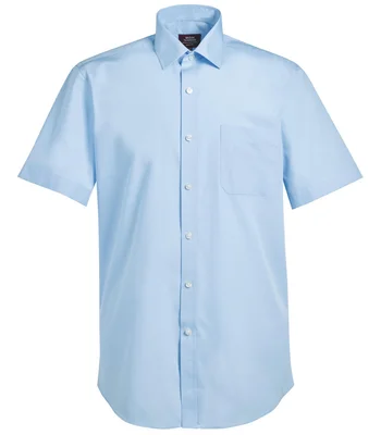 Brook Taverner Brook Taverner Rosello Short Sleeve Poplin Shirt in Blue