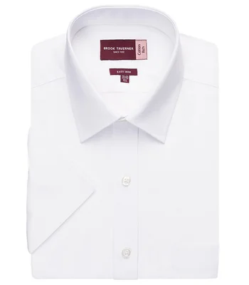 Brook Taverner Brook Taverner Rosello Short Sleeve Poplin Shirt in White