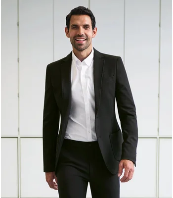 Brook Taverner Brook Taverner Jersey Stretch Rory Jacket in Black