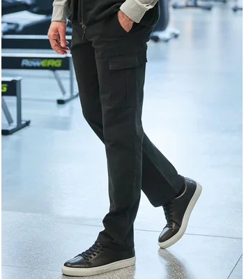 Brook Taverner Brook Taverner Durham Chino Cargo Trousers in Black