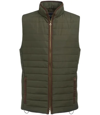 Brook Taverner Brook Taverner Tampa Quilted Gilet in Olive Green