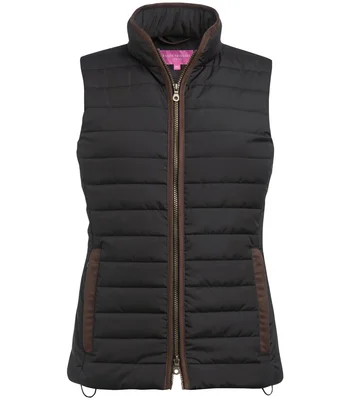 Brook Taverner Brook Taverner Ladies Madison Quilted Gilet in Black