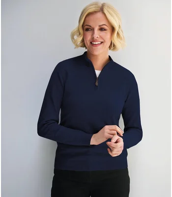 Brook Taverner Brook Taverner Ladies Taylor 1/4 Zip Jumper in Black