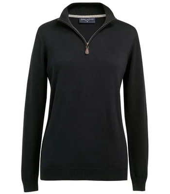 Brook Taverner Brook Taverner Ladies Taylor 1/4 Zip Jumper in Black