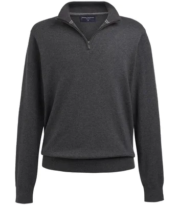 Brook Taverner Brook Taverner Copenhagen 1/4 Zip Jumper in Charcoal