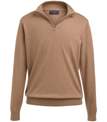Brook Taverner Brook Taverner Copenhagen 1/4 Zip Jumper in Oatmeal
