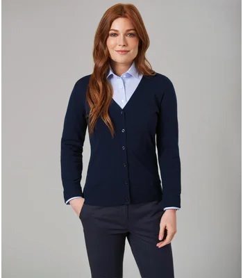 Brook Taverner Brook Taverner Ladies Augusta V Neck Cardigan in Black