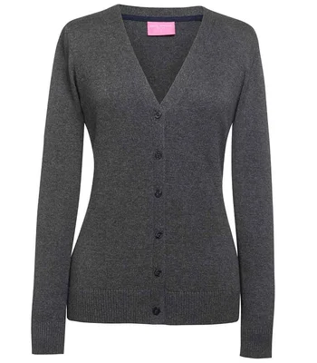 Brook Taverner Brook Taverner Ladies Augusta V Neck Cardigan in Charcoal