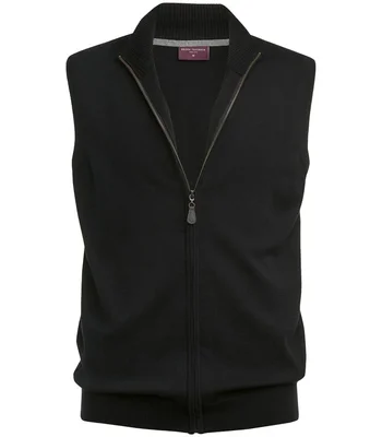 Brook Taverner Brook Taverner Lincoln Knitted Zip Gilet in Black