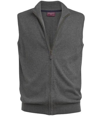 Brook Taverner Brook Taverner Lincoln Knitted Zip Gilet in Charcoal