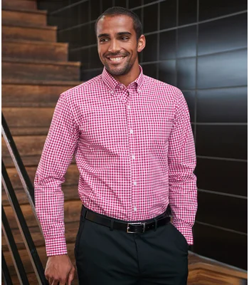 Brook Taverner Brook Taverner Montana Gingham Long Sleeve Shirt in Blue