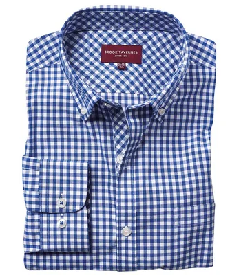 Brook Taverner Brook Taverner Montana Gingham Long Sleeve Shirt in Blue