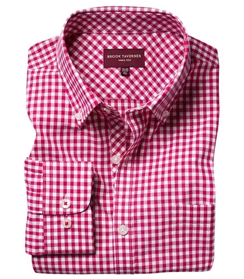 Brook Taverner Brook Taverner Montana Gingham Long Sleeve Shirt in Red