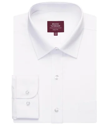 Brook Taverner Brook Taverner Ortona Classic Fit Long Sleeve Shirt in White