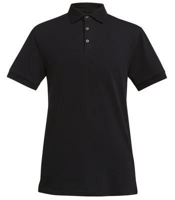 Brook Taverner Brook Taverner Hampton Premium Cotton Polo Shirt in Black
