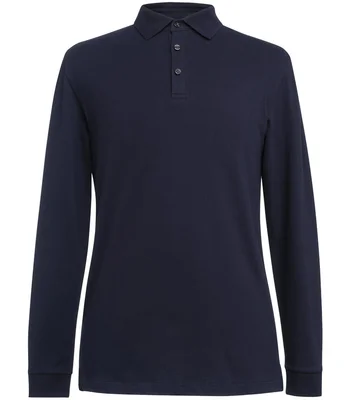 Brook Taverner Brook Taverner Frederick Long Sleeve Polo Shirt in Navy