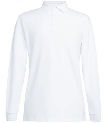 Brook Taverner Brook Taverner Frederick Long Sleeve Polo Shirt in White