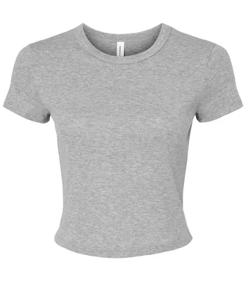 Bella+Canvas Bella Ladies Micro Rib Baby T-Shirt in Athletic Heather