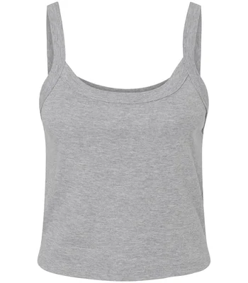 Bella+Canvas Bella Ladies Micro Rib Spaghetti Strap Tank Top in Athletic Heather