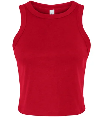 Bella+Canvas Bella Ladies Micro Rib Racer Tank Top in Solid Red Blend