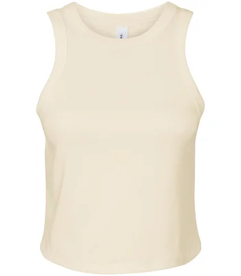 Bella+Canvas Bella Ladies Micro Rib Racer Tank Top in Solid Natural Blend