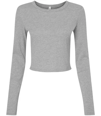 Bella+Canvas Bella Micro Rib Long Sleeve Baby T-Shirt in Athletic Heather