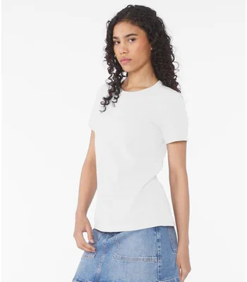 Bella+Canvas Bella Ladies Relaxed Jersey T-Shirt in White