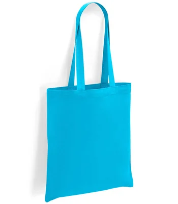 Brand Lab Brand Lab Cotton Long Handle Shopper in Turquoise Blue