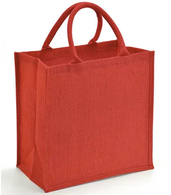 Brand Lab Brand Lab Natural Jute Tote in Red