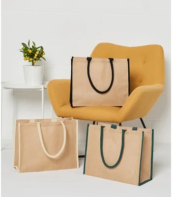Brand Lab Brand Lab Jute Tipped Shopper in Natural/Cream