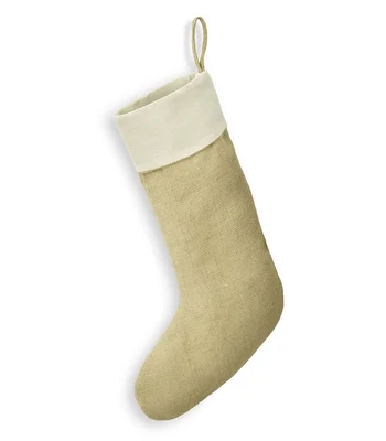 Brand Lab Brand Lab Jute Stocking in Natural/Cream