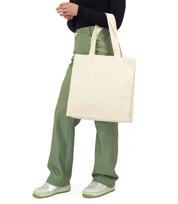 Brand Lab Brand Lab Everyday Square Canvas Tote Bag in Natural