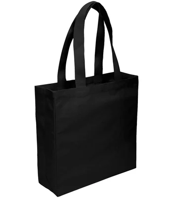 Brand Lab Brand Lab Everyday Square Canvas Tote Bag in Black