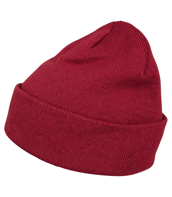 Build Your Brand Build Your Brand Heavy knit beanie in Burgundy