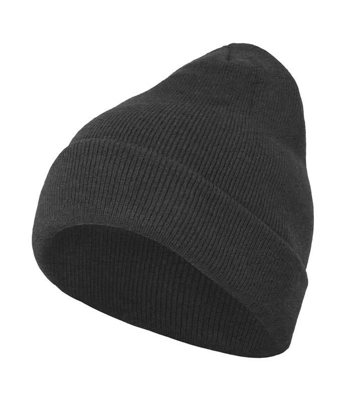 Build Your Brand Build Your Brand Heavy knit beanie in Charcoal