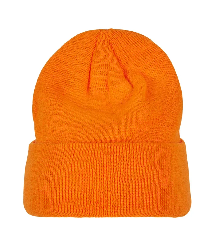 Build Your Brand Build Your Brand Heavy knit beanie in Orange