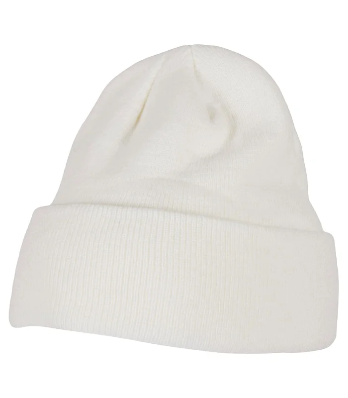 Build Your Brand Build Your Brand Heavy knit beanie in White