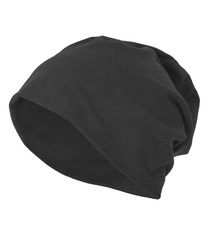 Build Your Brand Build Your Brand Jersey beanie in Charcoal