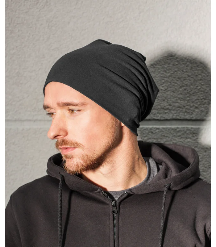 Build Your Brand Build Your Brand Jersey beanie in Black
