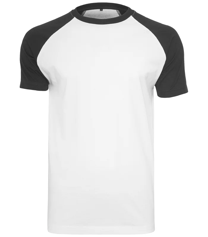 Build Your Brand Build Your Brand Raglan contrast tee in White/Black*