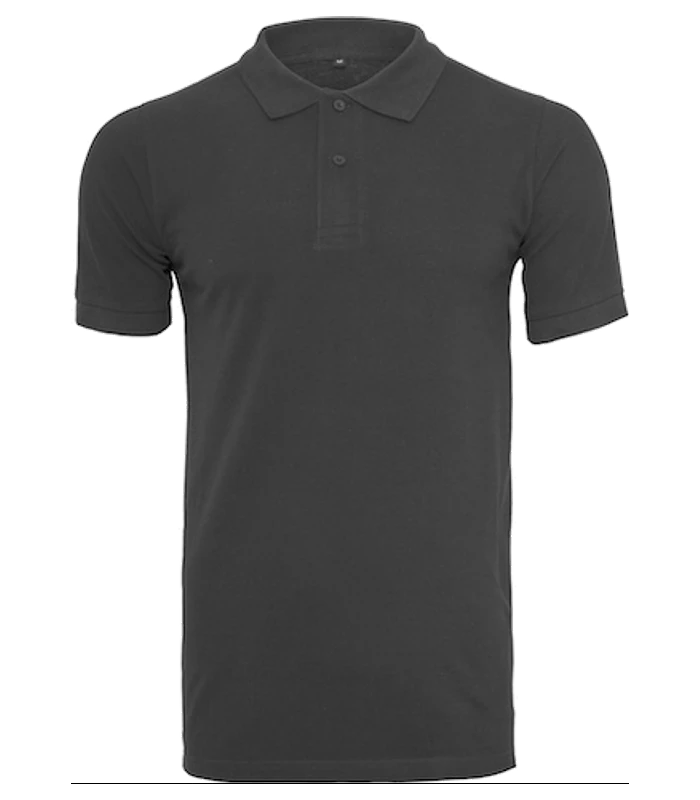 Build Your Brand Build Your Brand Piqué polo shirt in Black