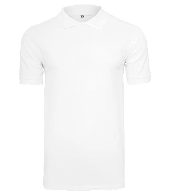 Build Your Brand Build Your Brand Piqué polo shirt in White