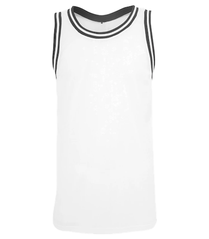 Build Your Brand Build Your Brand Mesh tank top in White/Black