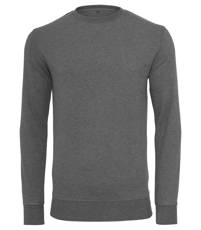 Build Your Brand Build Your Brand Light crew sweatshirt in Charcoal