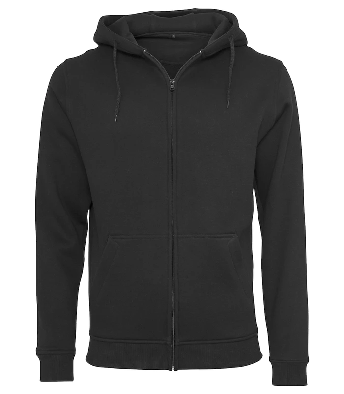 Build Your Brand Build Your Brand Heavy zip hoodie in Black