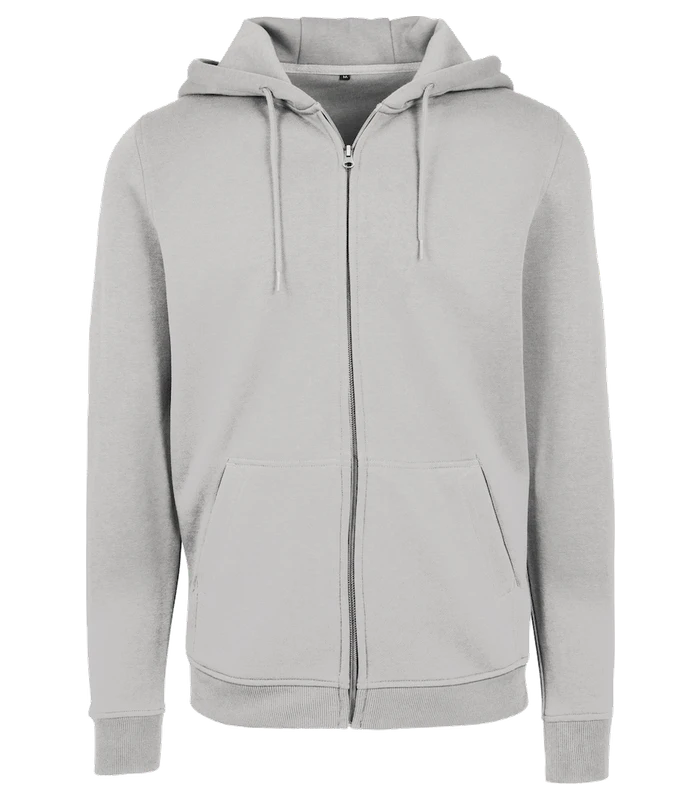 Build Your Brand Build Your Brand Heavy zip hoodie in Light Asphalt