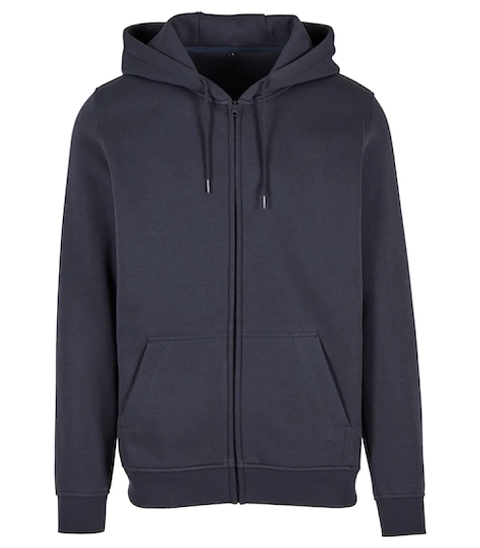 Build Your Brand Build Your Brand Heavy zip hoodie in Navy