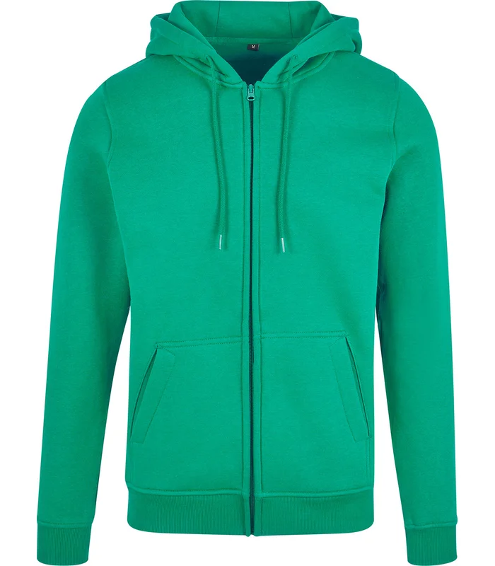 Build Your Brand Build Your Brand Heavy zip hoodie in Grass Green